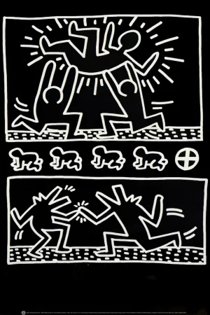 Сериграфия Haring - Tony Shafrazi Poster