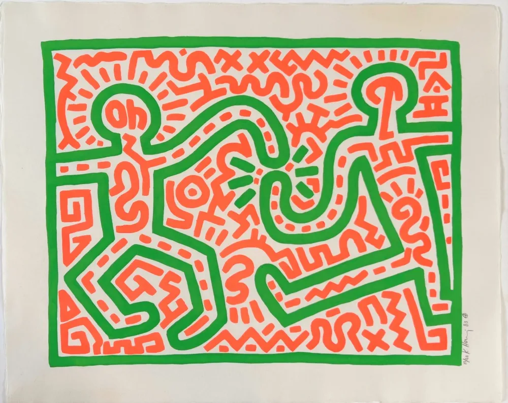 Гравюра На Дереве Haring - Untitled