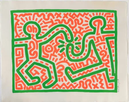 Гравюра На Дереве Haring - Untitled