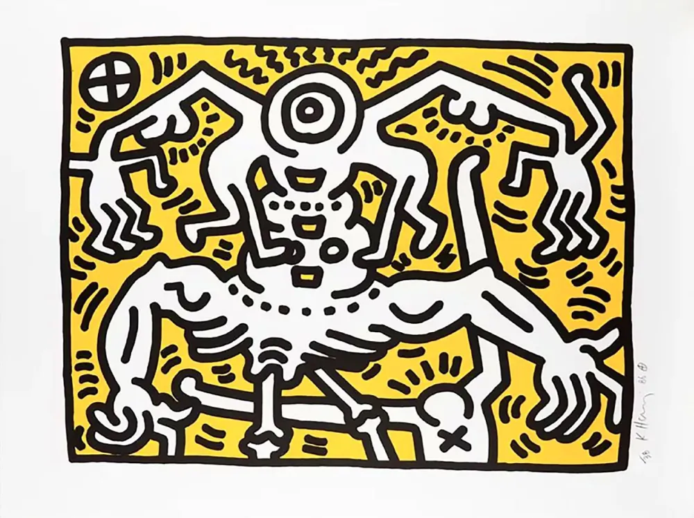 Литография Haring - Untitled
