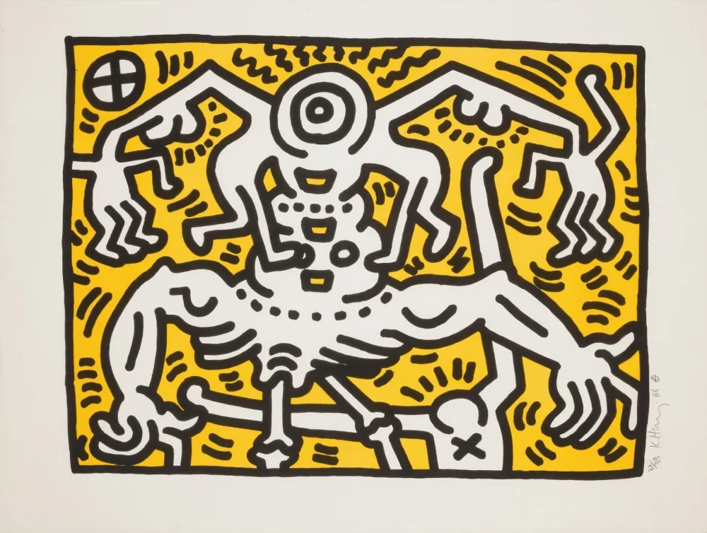 Литография Haring - Untitled