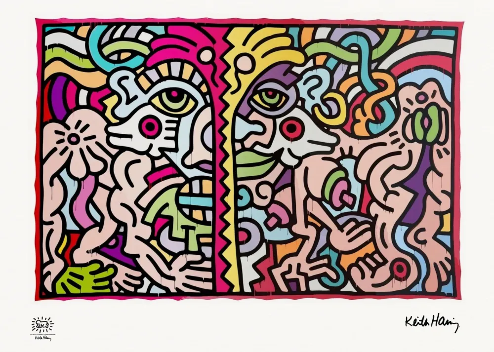 Сериграфия Haring - Untitled (1990)