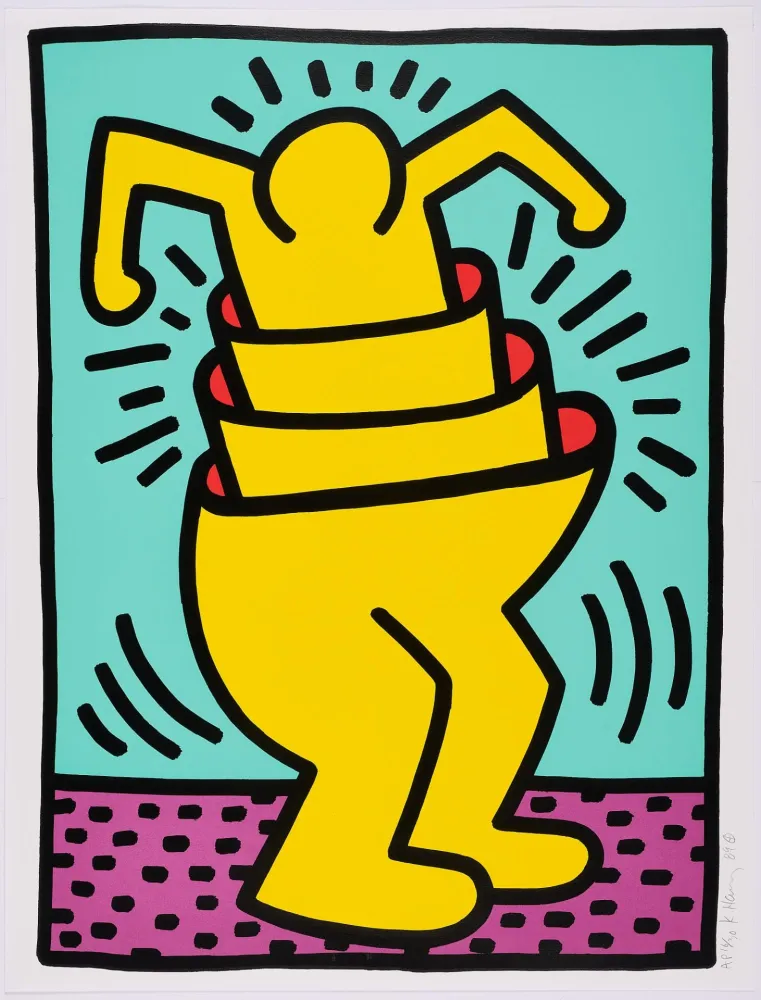 Сериграфия Haring - Untitled (Cup Man)