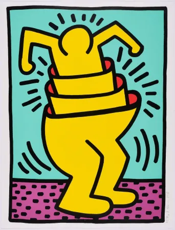 Сериграфия Haring - Untitled (Cup Man)
