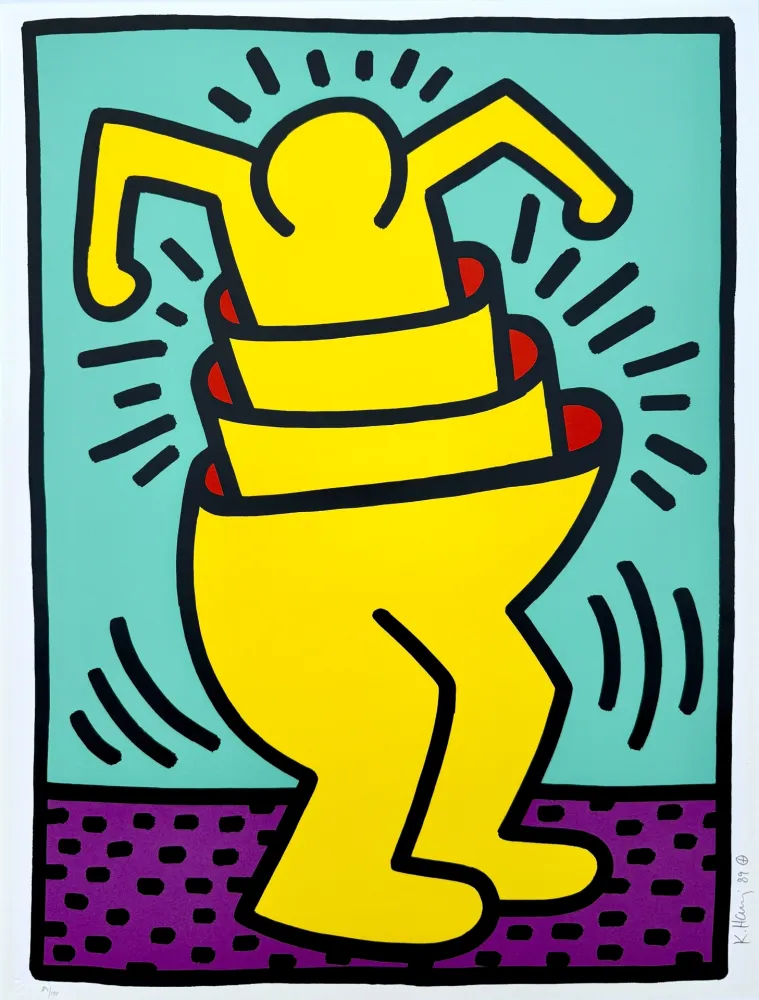 Сериграфия Haring - Untitled, Cup Man