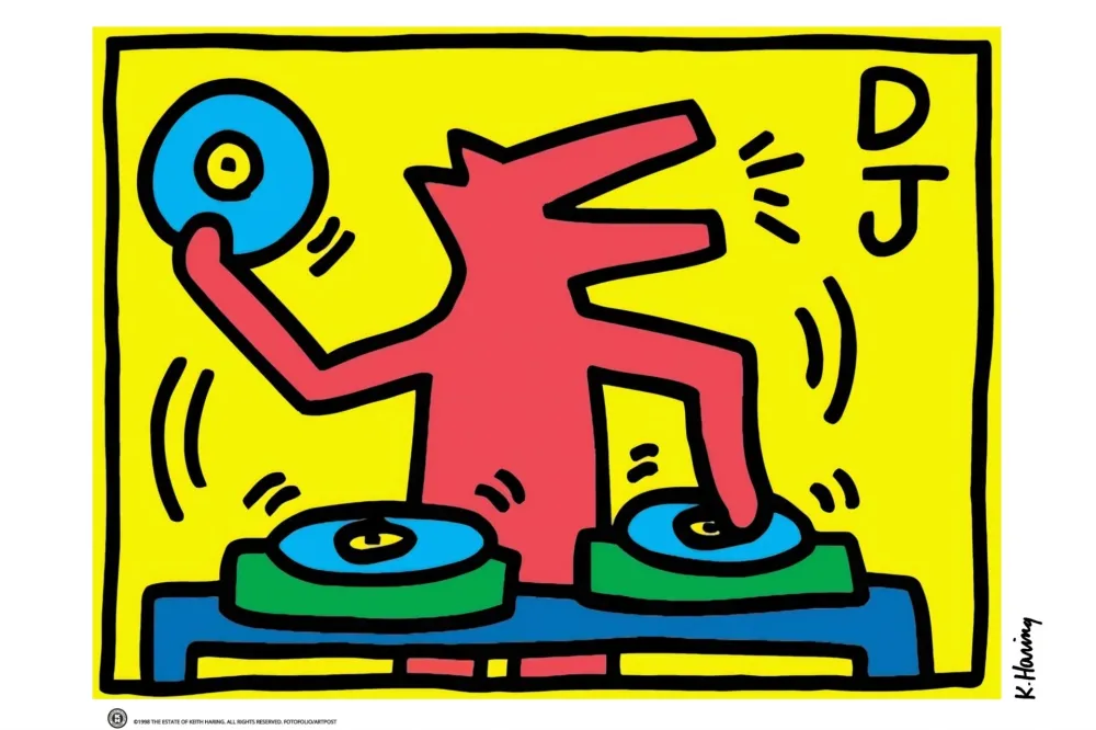 Сериграфия Haring - Untitled DJ
