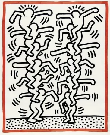 Литография Haring - Untitled, from 
