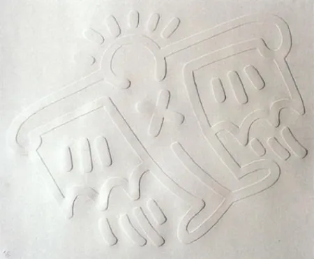 Сериграфия Haring - White Icons: Batman