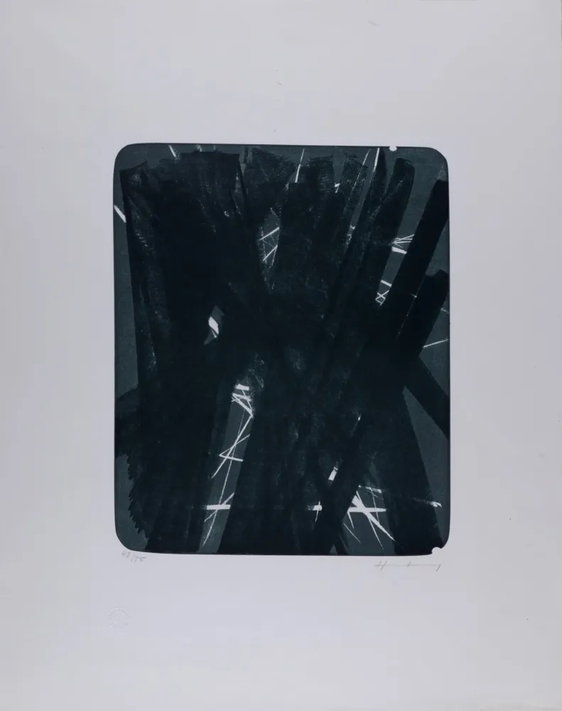 Литография Hartung - Composition L34 - Hand-signed