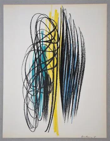 Литография Hartung - Composition pour XXe Siècle