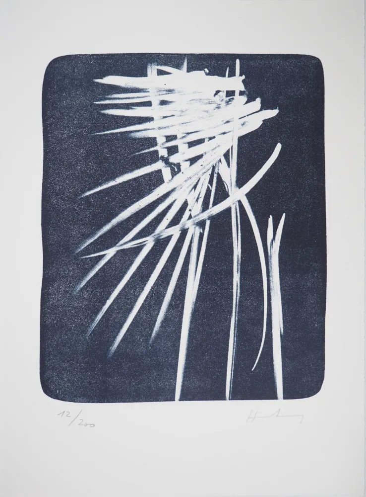 Литография Hartung - Eclair dans le cie