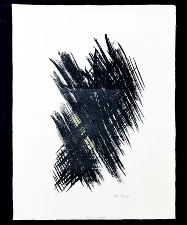 Нет Никаких Технических Hartung - Hans Hartung (1904 - 1989) - L 13 - autograph on BFK Rives paper - 1957