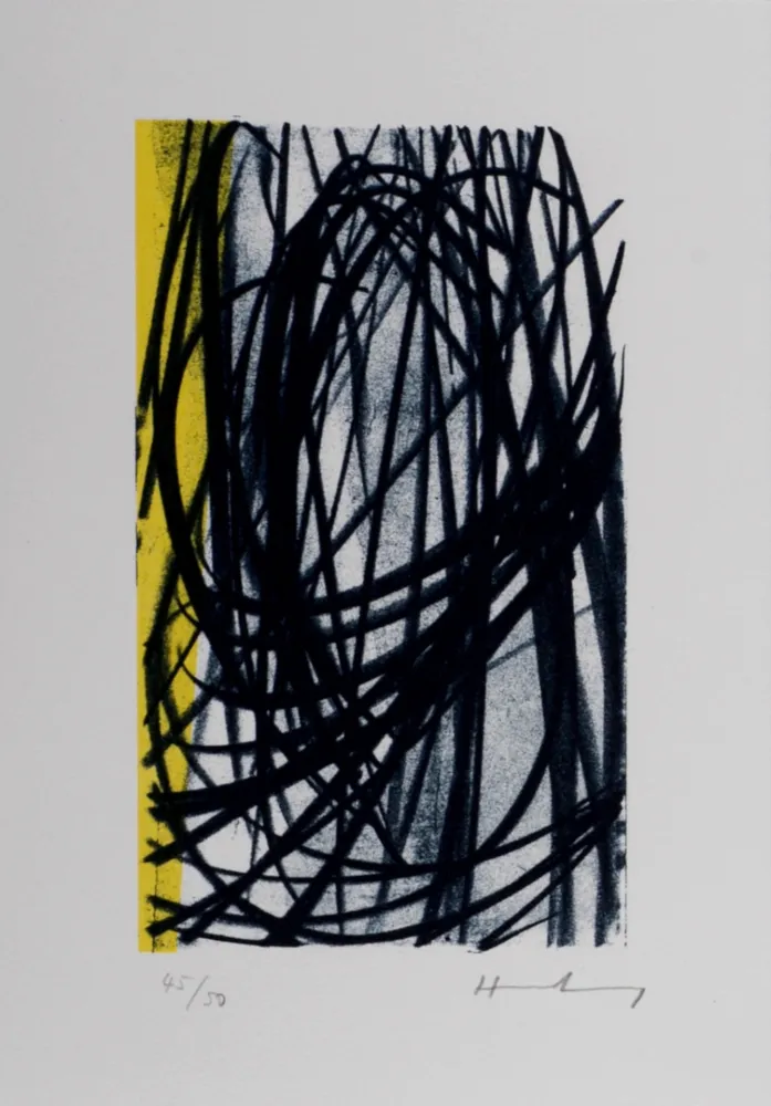 Литография Hartung - Hans Hartung – Gedanken (E), 1987-88 – Hand-signed!