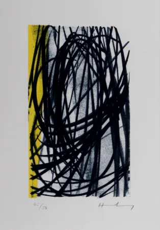 Литография Hartung - Hans Hartung – Gedanken (E), 1987-88 – Hand-signed!