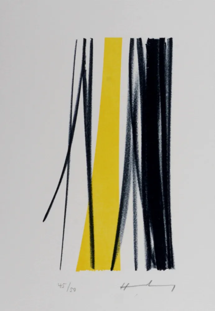 Литография Hartung - Hans Hartung – Gedanken (F), 1987-88 – Hand-signed!