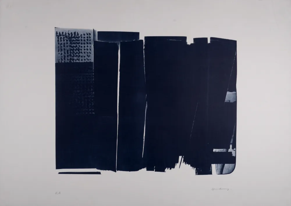 Литография Hartung - L-16, 1973 - Extra large original lithograph (Hand-signed!)