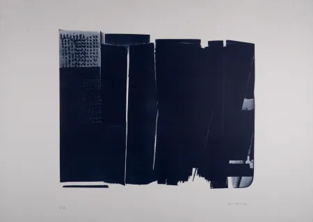 Литография Hartung - L-16, 1973 - Extra large original lithograph (Hand-signed!)