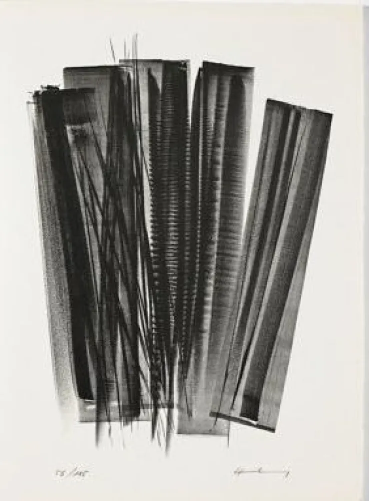 Литография Hartung - L 162 (Jean Cassou: vingt-deux poèms)