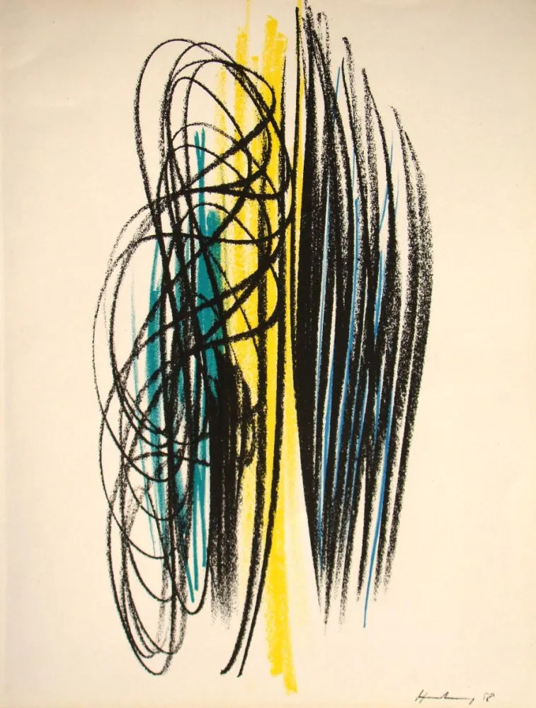 Литография Hartung - Pastel P1958-35