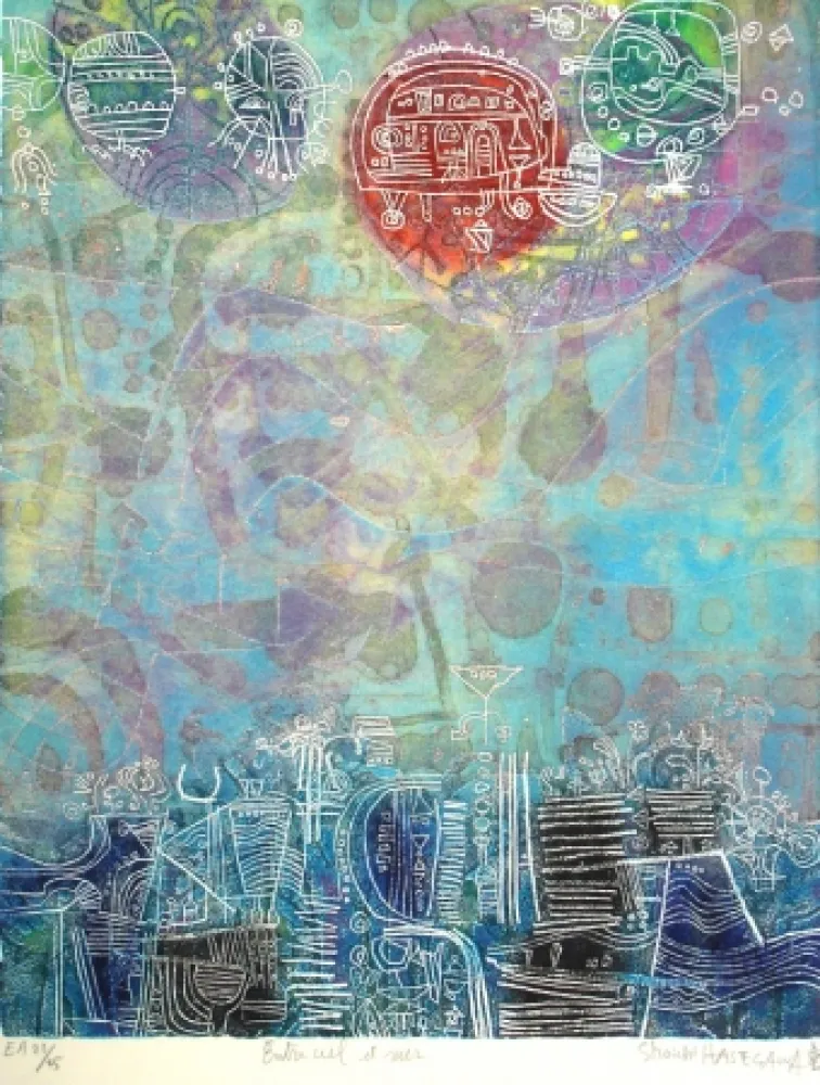 Офорт И Аквитанта Hasegawa - Entre ciel et mer