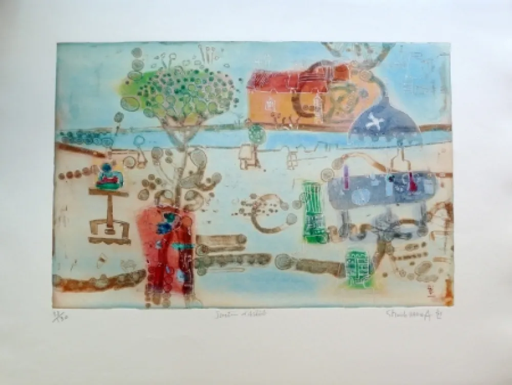 Гравюра Hasegawa - Jardin d’artiste 