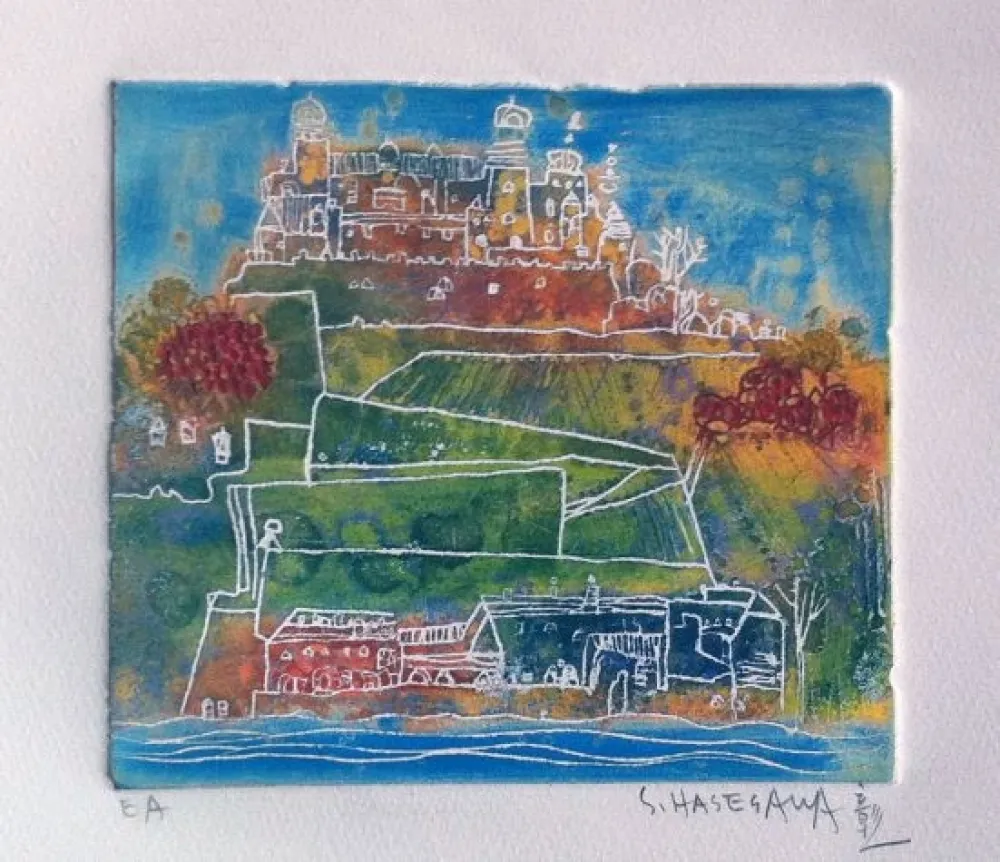 Гравюра Hasegawa - La forteresse de Marie 