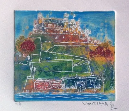 Гравюра Hasegawa - La forteresse de Marie 