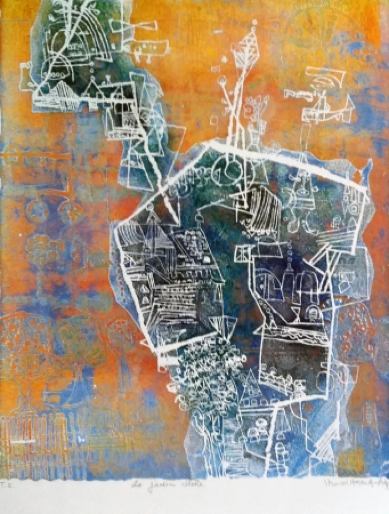 Офорт И Аквитанта Hasegawa - Le jardin céleste