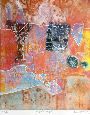 Гравюра Hasegawa - Le Palais en Fête 