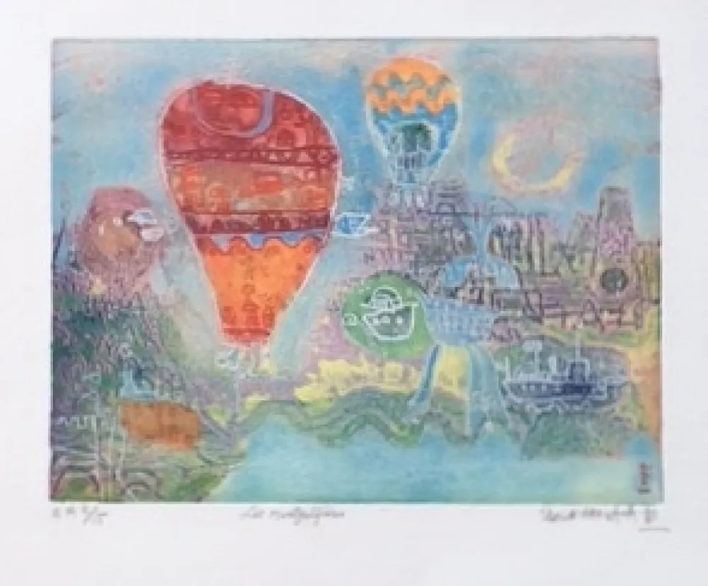 Гравюра Hasegawa - Les Montgolfieres 