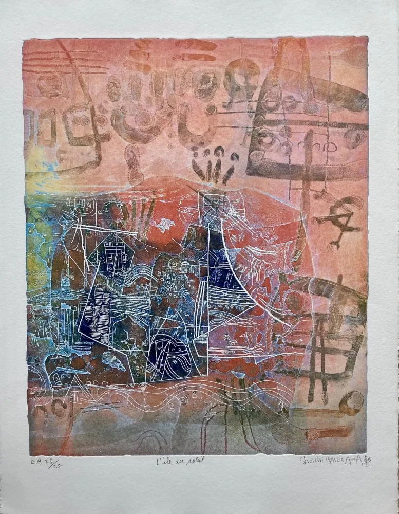 Гравюра Hasegawa - L'ile au soleil