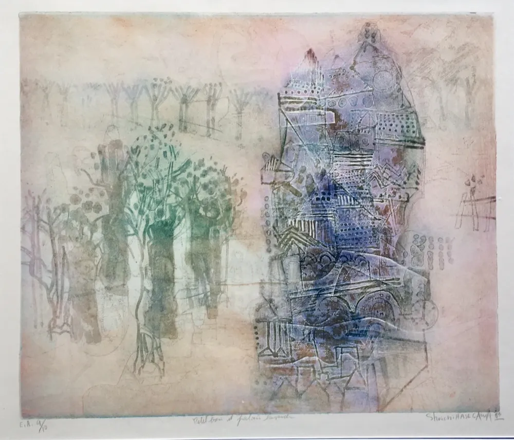 Гравюра Hasegawa - Petit bois et palais lavande 