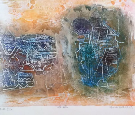 Гравюра Hasegawa - Ville bleue 