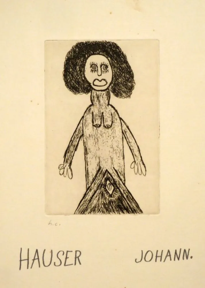 Гравюра Hauser - Weiblicher Akt