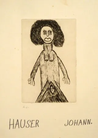 Гравюра Hauser - Weiblicher Akt