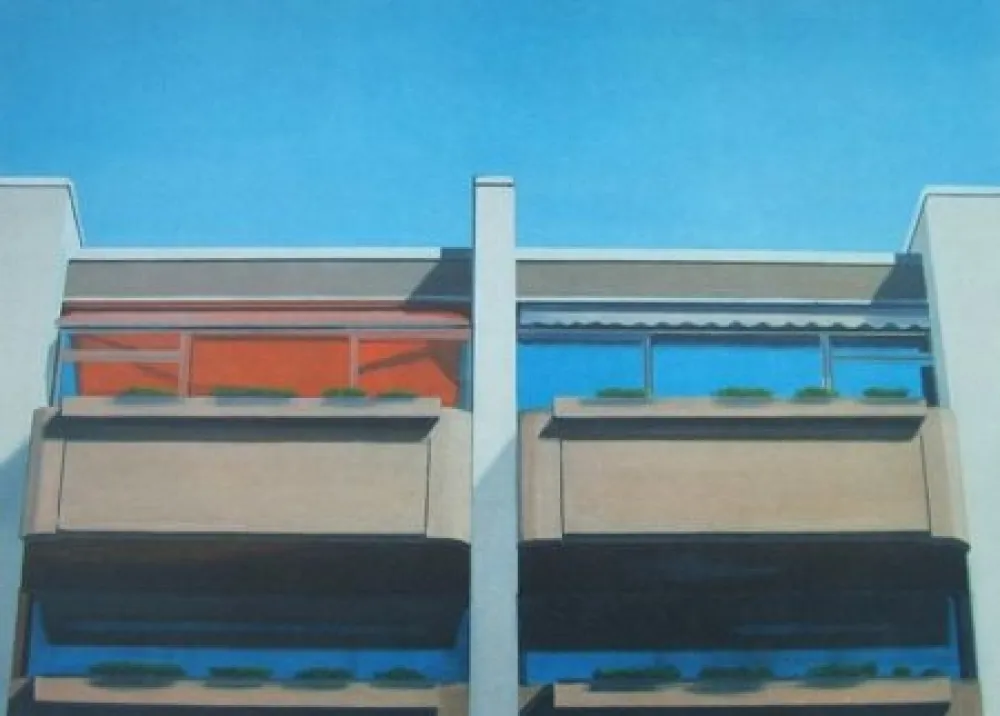 Литография Havekost - Vier Kabinen