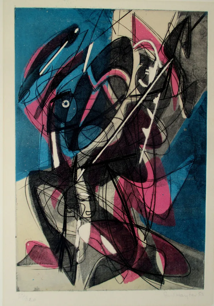 Офорт И Аквитанта Hayter - Combat