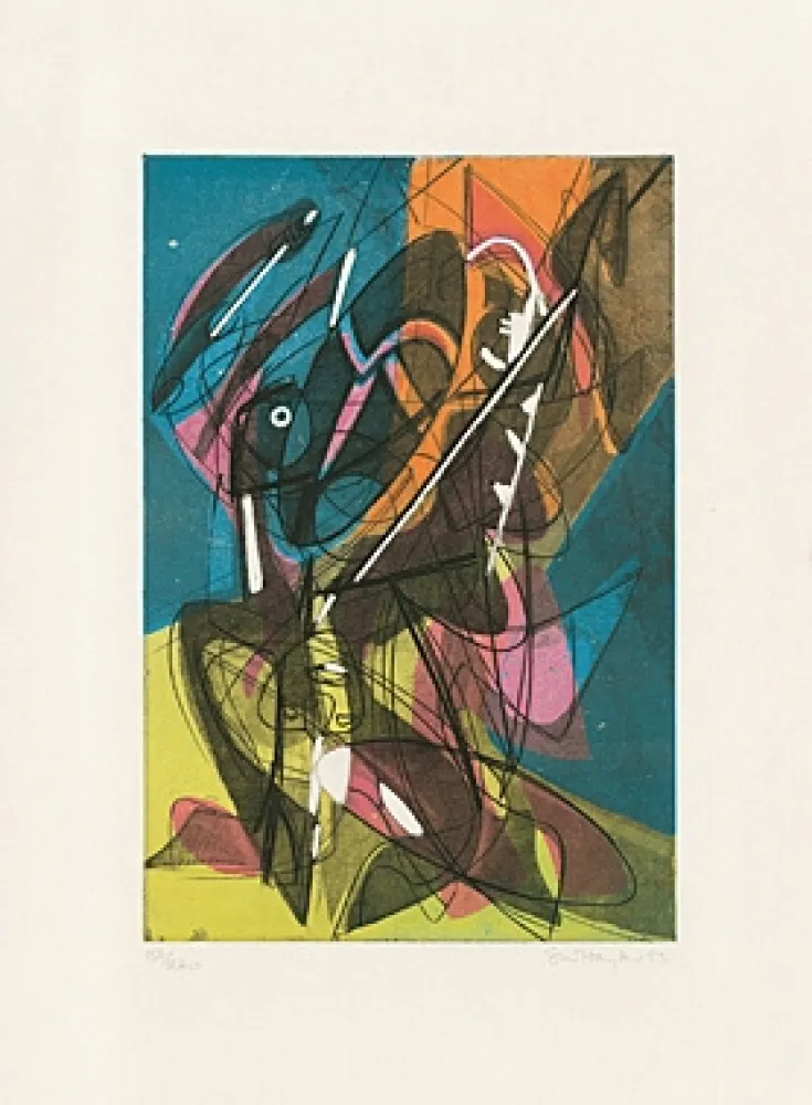 Офорт И Аквитанта Hayter - Combat