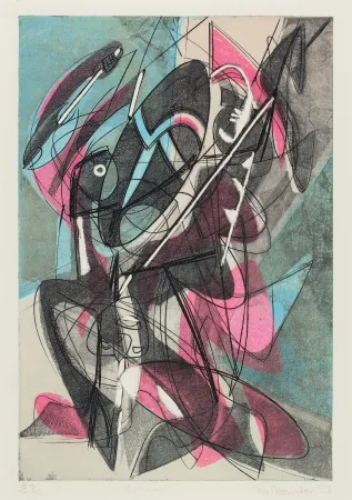 Гравюра Hayter - Combat (Fight)