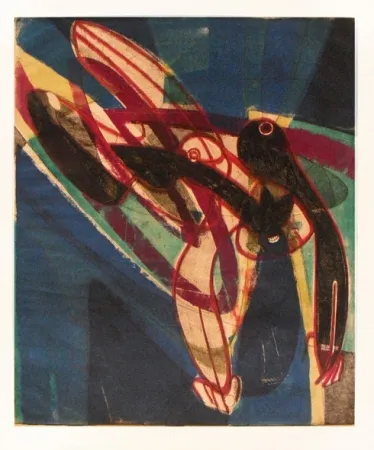 Гравюра Hayter - Falling figure