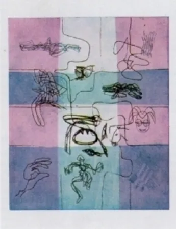 Офорт И Аквитанта Hayter - Hommage à Penrose