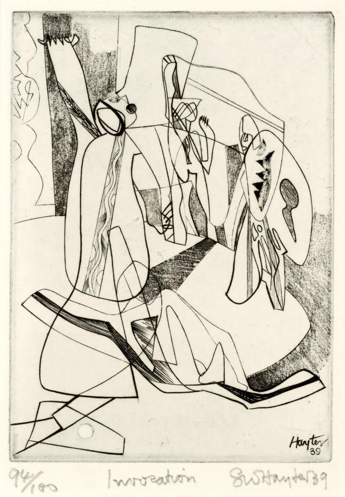 Офорт Hayter - Invocation