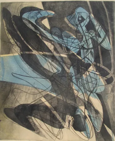 Офорт И Аквитанта Hayter - Jeux d'Eau