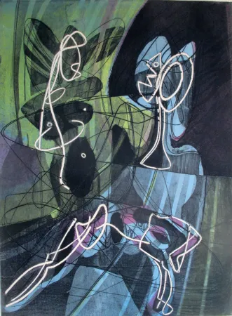 Акватинта Hayter - La lecon d'anatomie