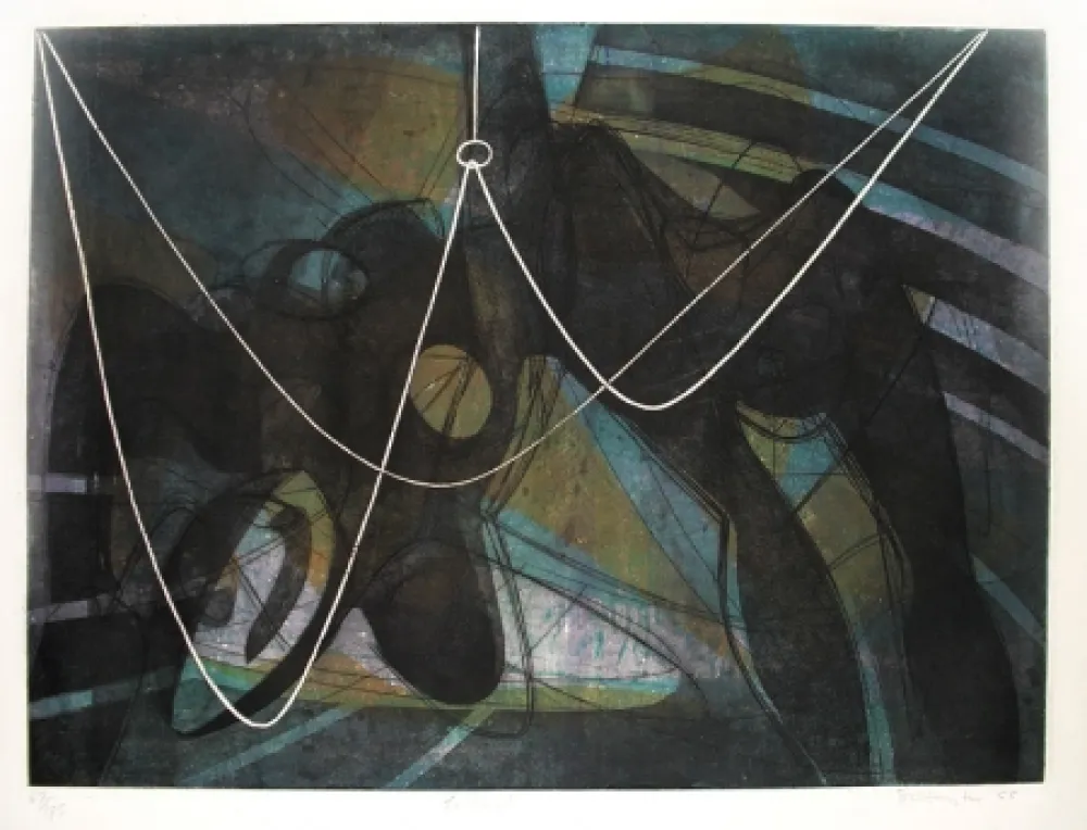 Гравюра Hayter - La noyée