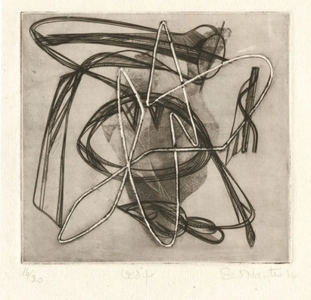 Офорт Hayter - Oedipe (Oedipus)