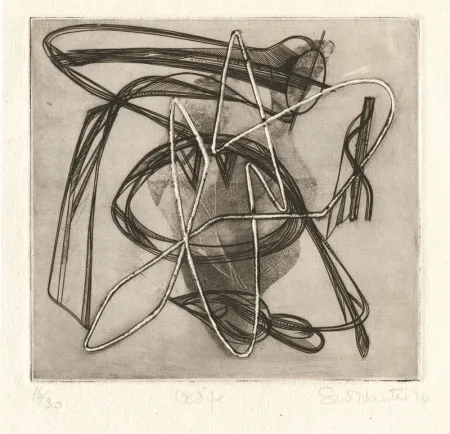 Офорт Hayter - Oedipe (Oedipus)