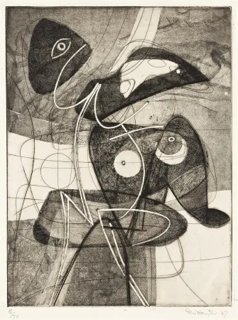 Офорт Hayter - Personnage virtuel