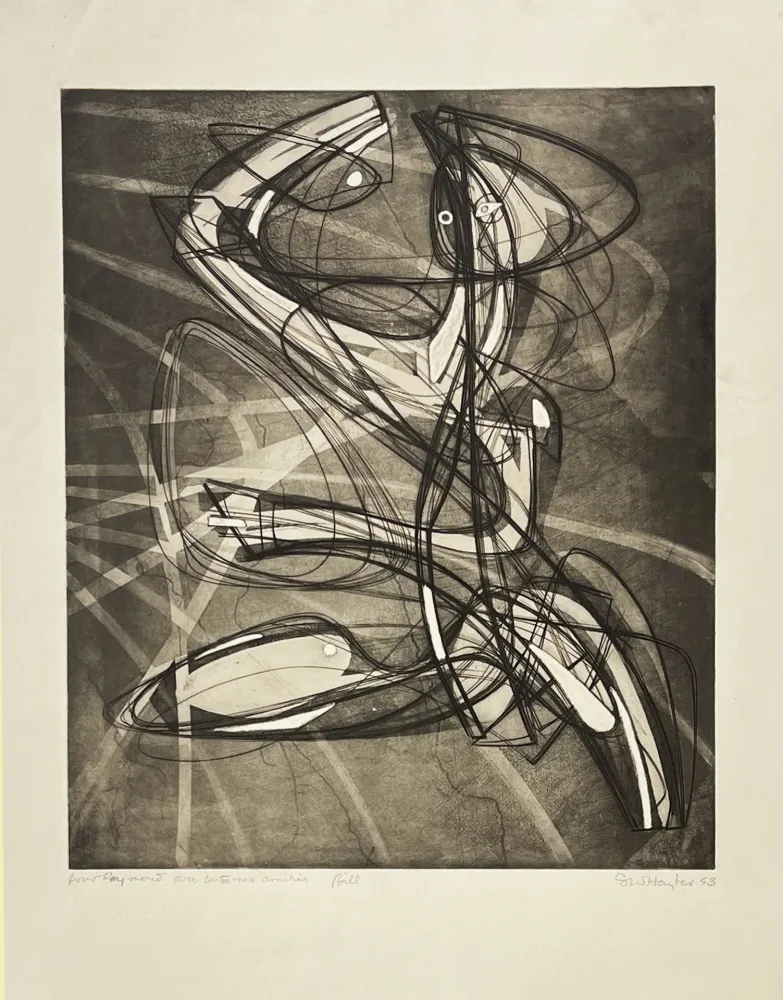 Гравюра Hayter - Sorcier - Wizard