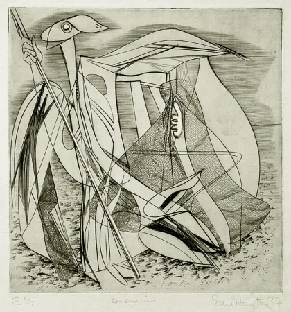 Офорт Hayter - Sousmarine